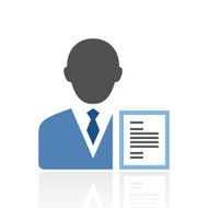 Businessman icon on a white background - RoyalSeries N10