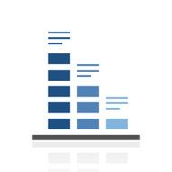 Bar Graph icon on a white background - RoyalSeries N39