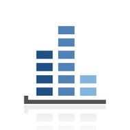 Bar Graph icon on a white background - RoyalSeries N41