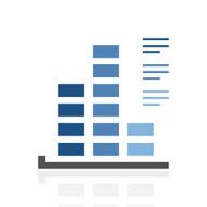 Bar Graph icon on a white background - RoyalSeries N44