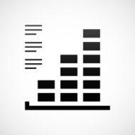 Bar Graph icon on a white background - ShadeSeries N2