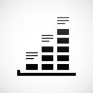 Bar Graph icon on a white background - ShadeSeries N10