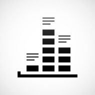 Bar Graph icon on a white background - ShadeSeries N14