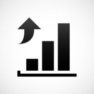 Bar Graph icon on a white background - ShadeSeries N15