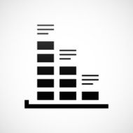 Bar Graph icon on a white background - ShadeSeries N16