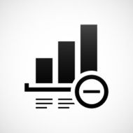 Bar Graph icon on a white background - ShadeSeries N17