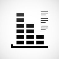 Bar Graph icon on a white background - ShadeSeries N18