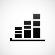 Bar Graph icon on a white background - ShadeSeries N19