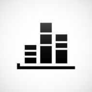 Bar Graph icon on a white background - ShadeSeries N20