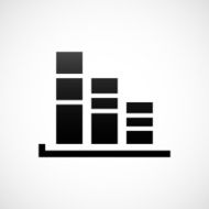 Bar Graph icon on a white background - ShadeSeries N22