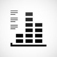 Bar Graph icon on a white background - ShadeSeries N23