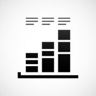 Bar Graph icon on a white background - ShadeSeries N24