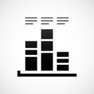 Bar Graph icon on a white background - ShadeSeries N25