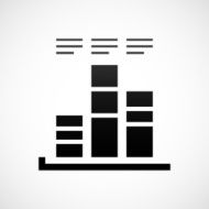 Bar Graph icon on a white background - ShadeSeries N26