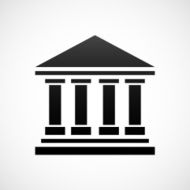 Bank icon on a white background - ShadeSeries