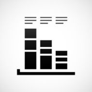 Bar Graph icon on a white background - ShadeSeries N27