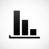 Bar Graph icon on a white background - ShadeSeries N33