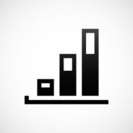 Bar Graph icon on a white background - ShadeSeries N34