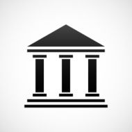 Bank icon on a white background - ShadeSeries N2