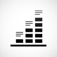 Bar Graph icon on a white background - ShadeSeries N38