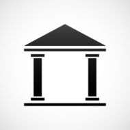 Bank icon on a white background - ShadeSeries N3