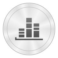 Bar Graph icon on a round button - SharpSeries N20
