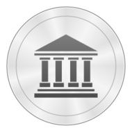 Bank icon on a round button - SharpSeries