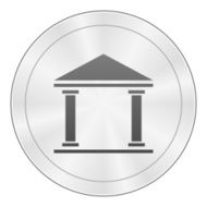 Bank icon on a round button - SharpSeries N3
