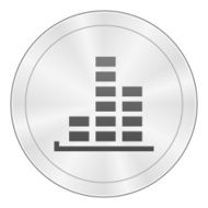 Bar Graph icon on a round button - SharpSeries N42