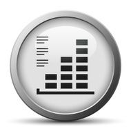 Bar Graph icon on a silver button - SilverSeries N2
