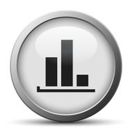 Bar Graph icon on a silver button - SilverSeries N4