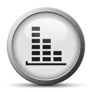 Bar Graph icon on a silver button - SilverSeries N5