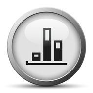 Bar Graph icon on a silver button - SilverSeries N6