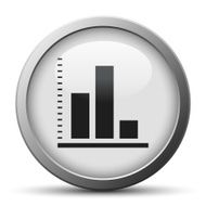 Bar Graph icon on a silver button - SilverSeries N7