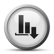Bar Graph icon on a silver button - SilverSeries N8