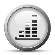 Bar Graph icon on a silver button - SilverSeries N10