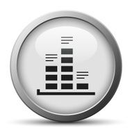 Bar Graph icon on a silver button - SilverSeries N11