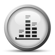 Bar Graph icon on a silver button - SilverSeries N14