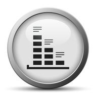 Bar Graph icon on a silver button - SilverSeries N16