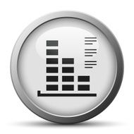 Bar Graph icon on a silver button - SilverSeries N18