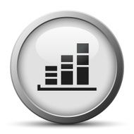 Bar Graph icon on a silver button - SilverSeries N19