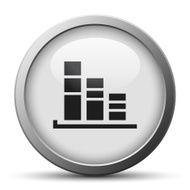 Bar Graph icon on a silver button - SilverSeries N22