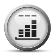 Bar Graph icon on a silver button - SilverSeries N24