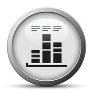 Bar Graph icon on a silver button - SilverSeries N26