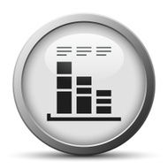 Bar Graph icon on a silver button - SilverSeries N27