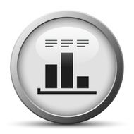 Bar Graph icon on a silver button - SilverSeries N29