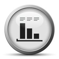 Bar Graph icon on a silver button - SilverSeries N30