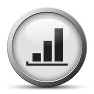 Bar Graph icon on a silver button - SilverSeries N31