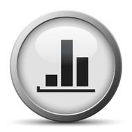 Bar Graph icon on a silver button - SilverSeries N32