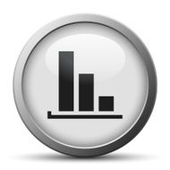 Bar Graph icon on a silver button - SilverSeries N33